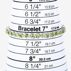 13.64 Carat Genuine Peridot .925 Sterling Silver Bracelet