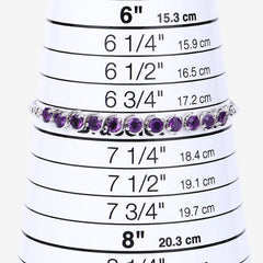 2.64 Carat Genuine Amethyst .925 Sterling Silver Bracelet