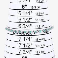 0.72 Carat Genuine Emerald .925 Sterling Silver Bracelet