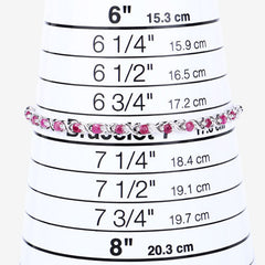 0.88 Carat Genuine Ruby .925 Sterling Silver Bracelet