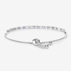 0.91 Carat Genuine Tanzanite .925 Sterling Silver Bracelet