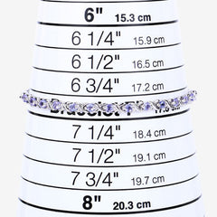 0.91 Carat Genuine Tanzanite .925 Sterling Silver Bracelet