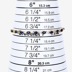 1.83 Carat Genuine Blue Sapphire and White Diamond .925 Sterling Silver Bracelet