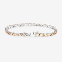 12.80 Carat Genuine Citrine .925 Sterling Silver Bracelet
