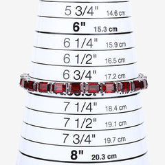 27.60 Carat Genuine Garnet .925 Sterling Silver Bracelet