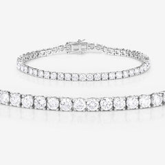 7.00 Carat Lab Grown Diamond 14K White Gold Bracelet