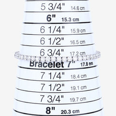 7.00 Carat Lab Grown Diamond 14K White Gold Bracelet