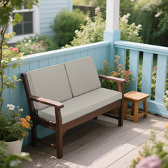 Set of 3 Outdoor Loveseat Cushion Set 48 x 24 Inch, Waterproof & Fade-Resistant