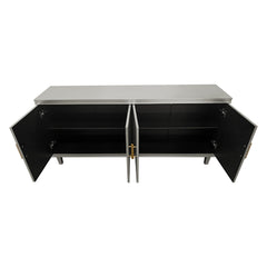 Champagne 4-Door Cabinet with Adjustable Shelves