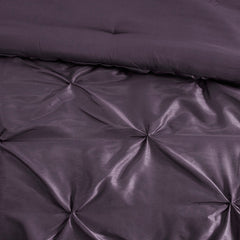 7 Piece Tufted Comforter Set Plum King