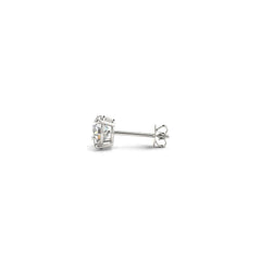 1 cttw Certified IGI Lab Grown Round Diamond Stud Earrings 14k White Gold (G/VS2)