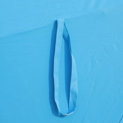 15 x 9 ft Double-Sided Outdoor Market Umbrella with Lights and Base – Blue