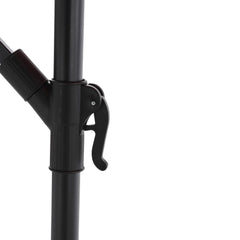 10ft Solar LED Offset Hanging Patio Umbrella (Light Green)