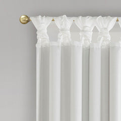 Twist Tab Total Blackout Window Curtain Panel White 50x95