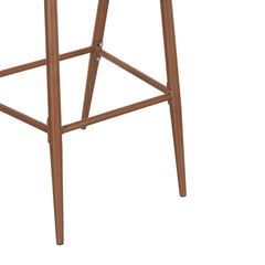 Outdoor Bar Height Aluminum Frame Counter Stools with Teak Finish