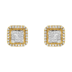10KT Yellow Gold Diamond Stud Earrings (1/2 cttw, H-I Color, SI2-I1 Clarity)