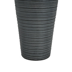 31.5' Tall Striped Concrete Column Fountain with LED Light - Gray Concrete Design