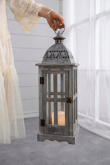 Wooden Candle Lantern Decorative, Hurricane Lantern Holder Decor