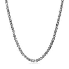 14k White Gold Solid Round Box Chain (2.50 mm)
