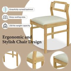 TOPMAX Modern 5-Piece Extendable Wood Dining Table Set