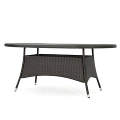 7-Piece Outdoor Wicker Dining Set for 6