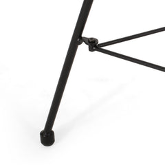 Modern NUSA Side Table with Tempered Glass Top and Polyethylene Rattan Base in White