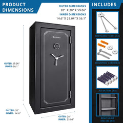 Barska 1.87 CF Heavy-Duty Extra-Large Industrial Steel Fireproof Safe Vault With Digital Keypad (SAK63810)