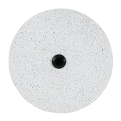 Tess MGO Outdoor Patio Side Table Umbrella Base in White Marble