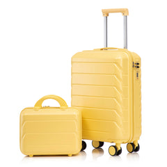14'/20' 2-Piece ABS Spinner Wheel Luggage Set with Combination Lock