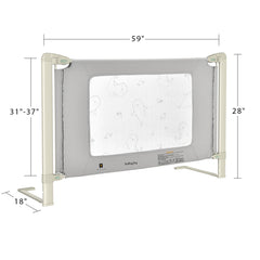 Bed Rail Guard for Toddlers Kid with Adjustable Height and Safety Lock-59 inch