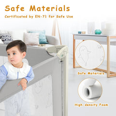 Bed Rail Guard for Toddlers Kid with Adjustable Height and Safety Lock-59 inch
