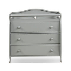Baby Changing Table Infant Diaper with 3 Drawers and Safety Belt-Gray