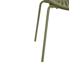 Patio Dining Chairs Stackable Chairs with Breathable Design (Set of 2)