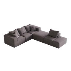 Modern Upholstered Sectional Boneless Couch Set