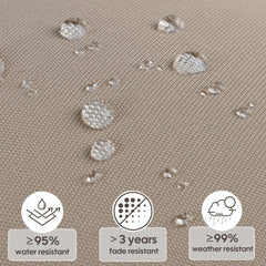 2-Piece High Back Patio Chair Cushion Set - Beige