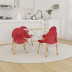 4 Piece Set Of Single Chairs With A Folding Square Table