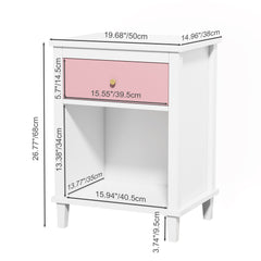 Nightstand With 1 Drawer 1 Shelf