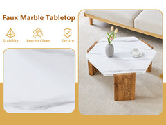 31-Inch Modern-Style Hexagonal Coffee Table