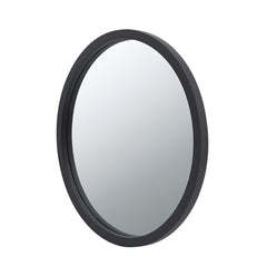 Circle Wall Mirror With Wooden Frame for Living Room