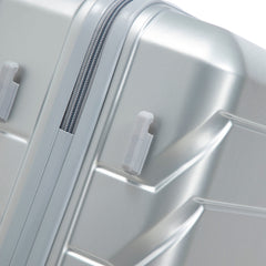 3-Piece ABS Spinner Wheel Luggage Set with Combination Lock - Silver