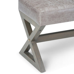 Salinger - Large Ottoman Bench - Distressed Grey Taupe