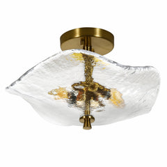 Glass Semi Flush Mount Ceiling Light