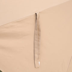 15x9ft Large Double-Sided Rectangular Outdoor Twin Patio Market Umbrella with Light and Base - Taupe