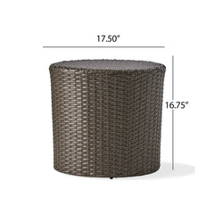 Barrel Side Table With Handcrafted Details