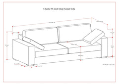Charlie 96 Inch Deep Seater Sofa