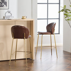 Kira Indoor Upholstered Bar Stool Set of 2
