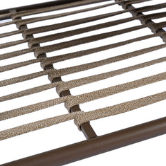 4-Piece Outdoor Patio Furniture Set with Metal Frame and Woven Rope