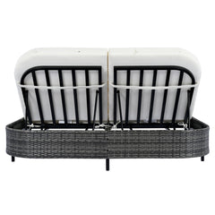 TREXM Outdoor Daybed with Adjustable Backrest