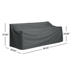Shield Patio Outdoor 3 Seater Sofa Cover Dark Gray Fabric