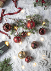 Decorative Hanging Ball Christmas Tree Ornaments For Holiday Decorations Set of 6